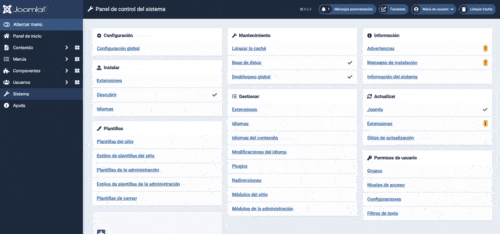 forzar los errores de sistema en joomla 